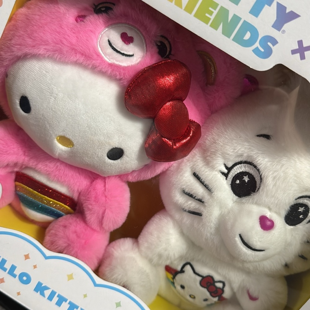 HELLO Kitty/Carebear🌈Loungefly Wallet+🧸🎀NIB Stuffed Set+You Suck💗lip balm - Picture 3 of 16